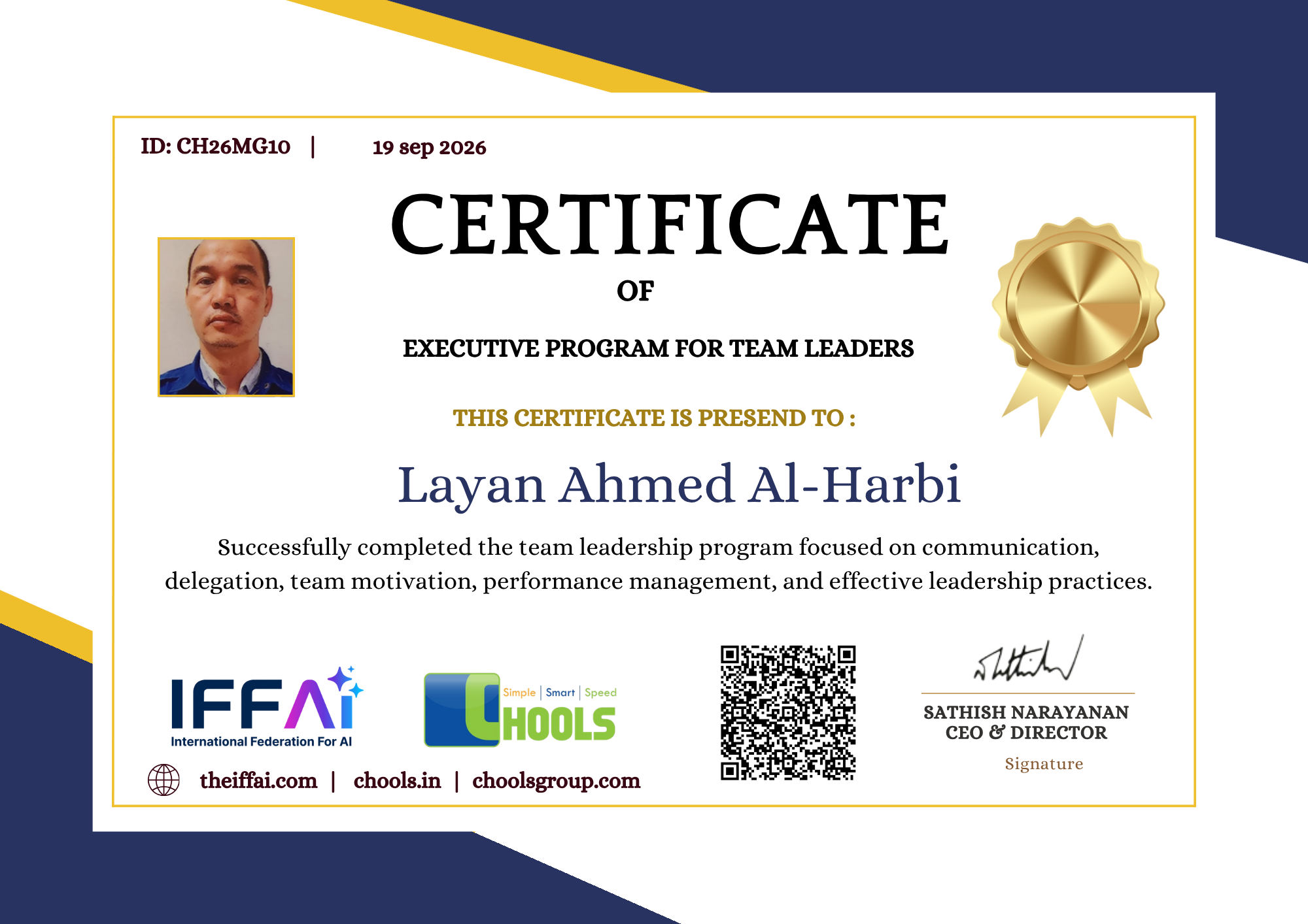 Management Programs Certificate